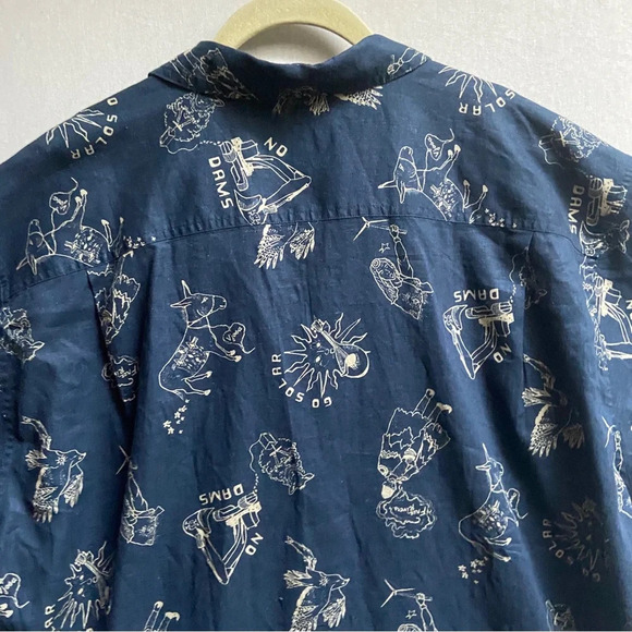 Patagonia hemp organic cotton printed button up short sleeve Sz XXL - Picture 3 of 9